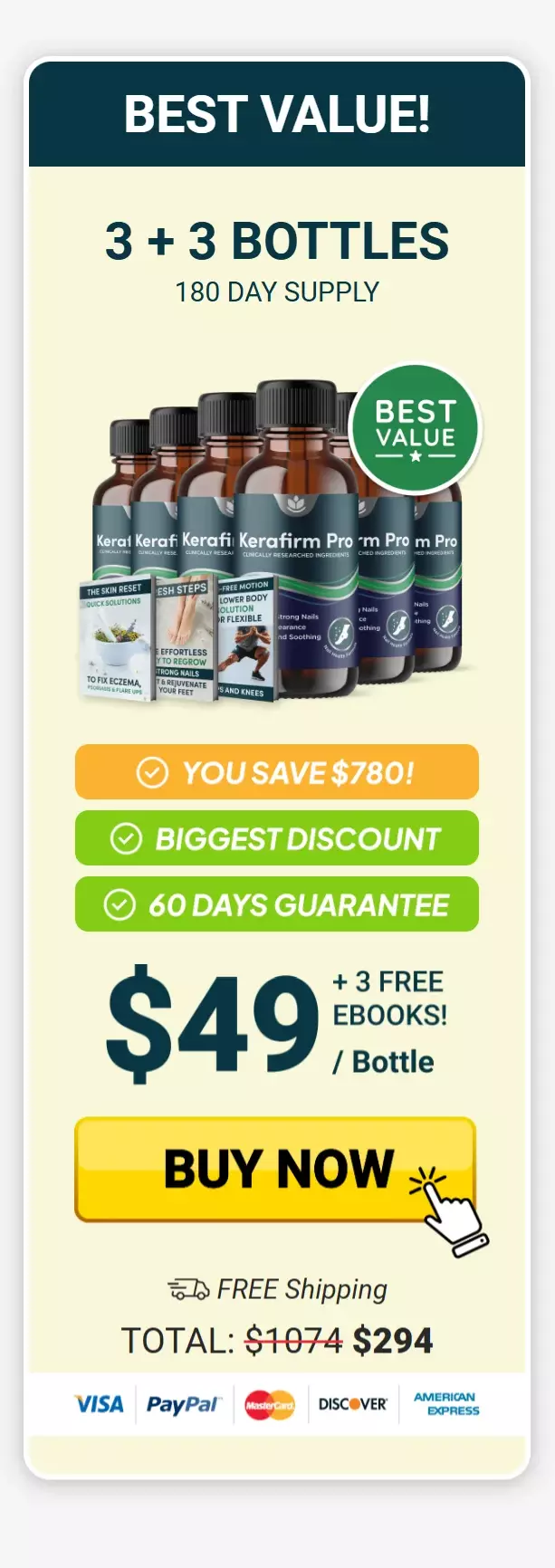 Kerafirm Pro™ 6 bottles pricing